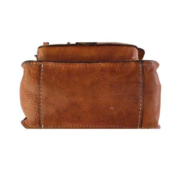 Patricia Nash Lari Crossbody Bag Vintage Vegetable Tanned Leather British Tan - Picture 9 of 10